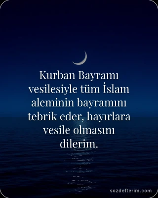 Kurban Bayramı vesilesiyle tüm İslam aleminin bayramını tebrik eder, hayırlara vesile olmasını…