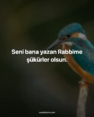 Seni bana yazan Rabbime şükürler olsun.