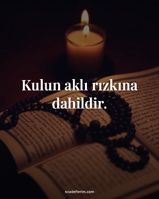 Kulun aklı rızkına dahildir. — Hz. Ali