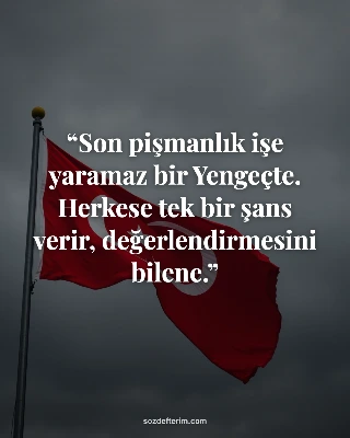 Son pişmanlık işe yaramaz bir Yengeçte. Herkese tek bir şans verir, değerlendirm