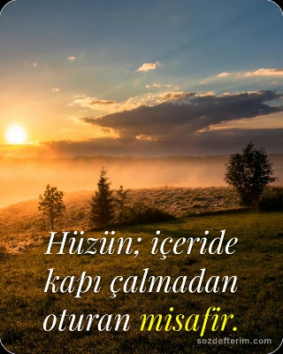 Hüzün; içeride kapı çalmadan oturan misafir.