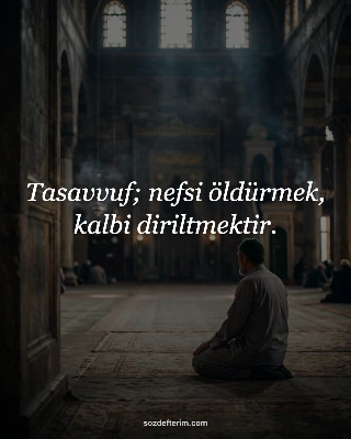 Tasavvuf; nefsi öldürmek, kalbi diriltmektir.