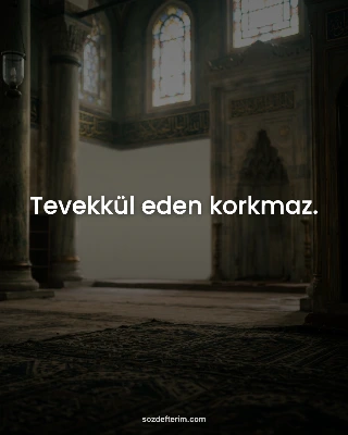Tevekkül eden korkmaz.