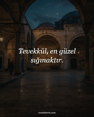 Tevekkül, en güzel sığınaktır.