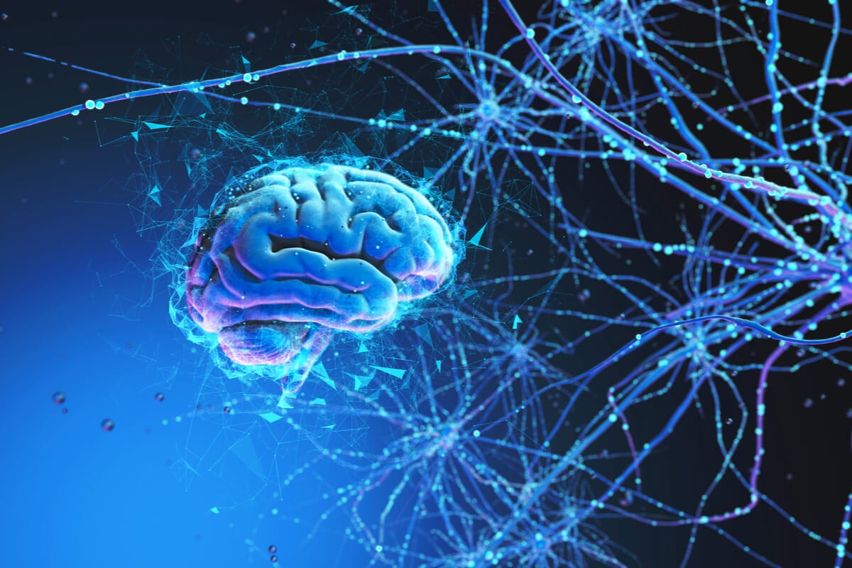 Cerebro con ondas simbolizando el ruido cerebral