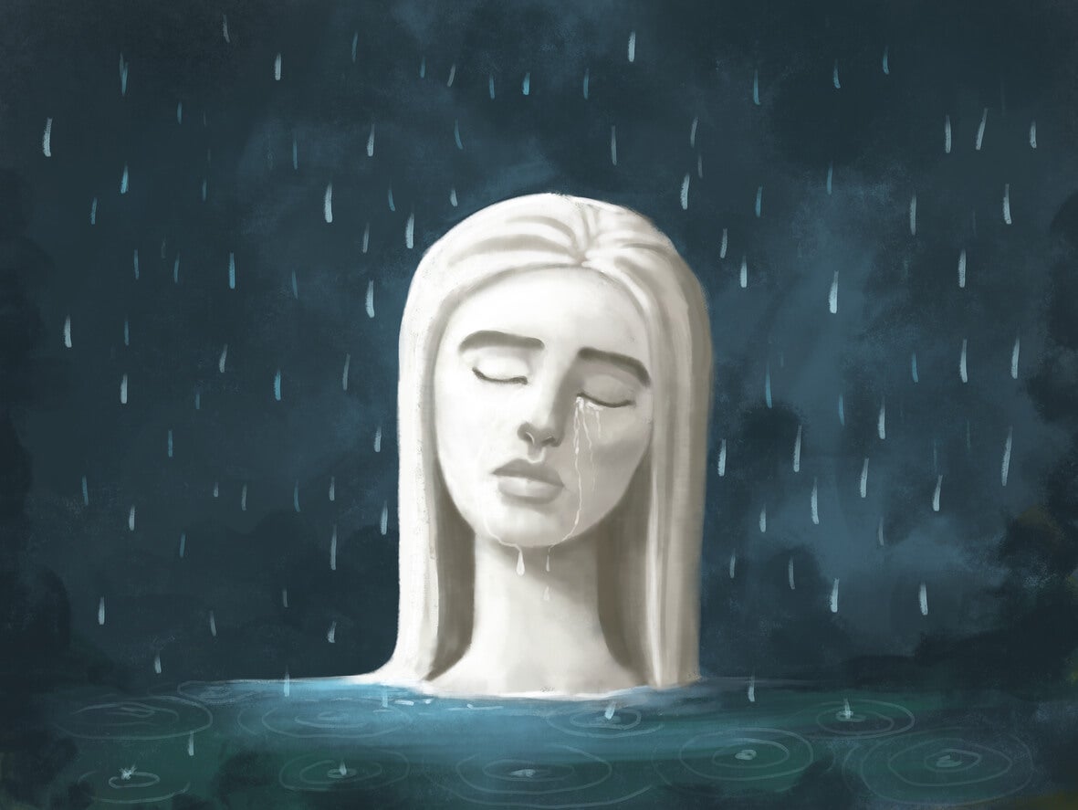 Mujer triste y apática